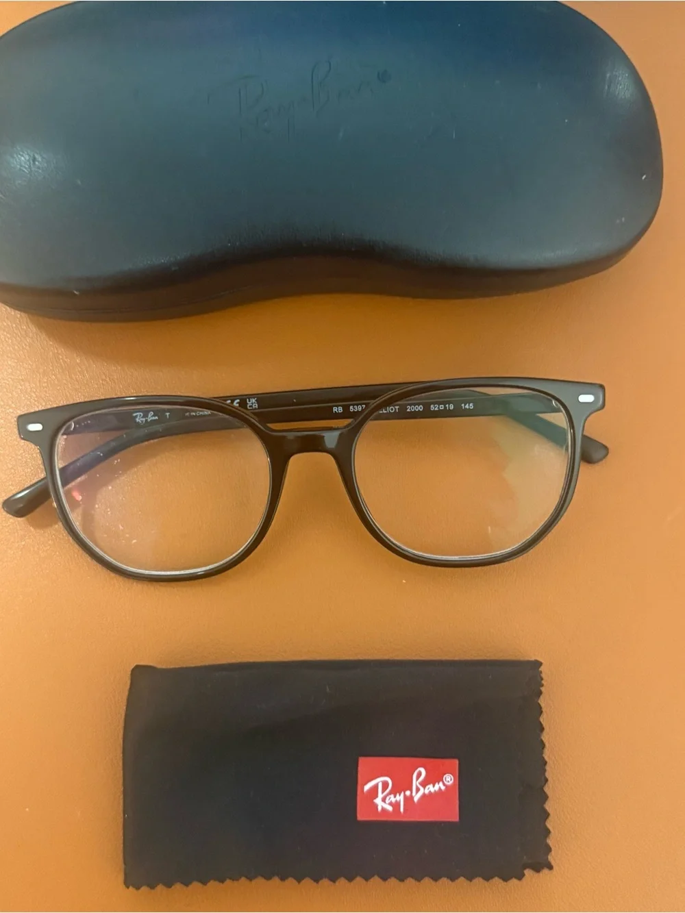 Ray-Ban Elliot Black Frame Glasses opticals 52-19 authentic